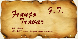 Franjo Travar vizit kartica